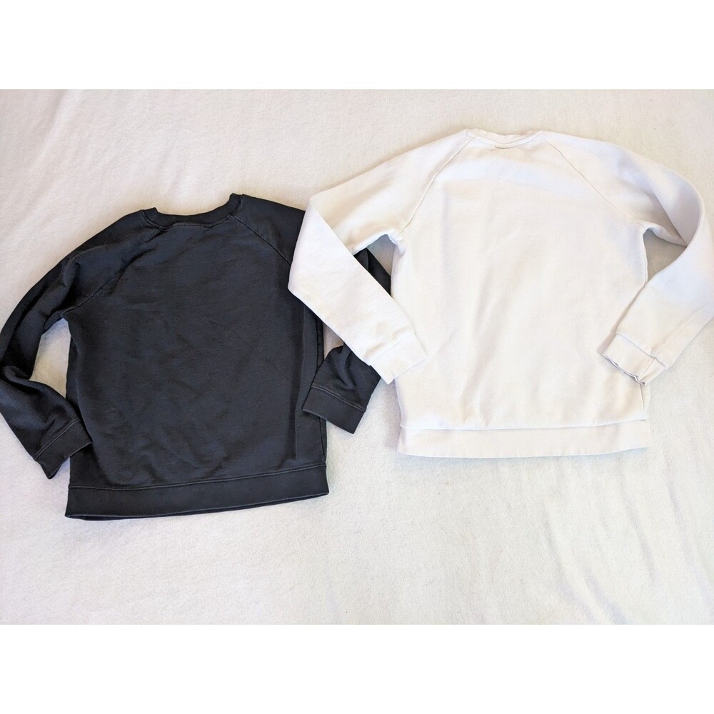 Adidas Women's Originals Trefoil 2 Set Crewneck Sweatshirts Black & White Large - Picture 7 of 7